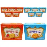 크라운제과 크라운산도 딸기 161g+크림 161g 각6개
