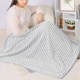 모던체크 극세사 무릎담요(그레이)