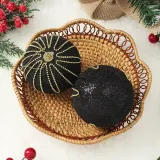 블랙시크 글리터 장식볼 2p(10cm) (구슬체인)