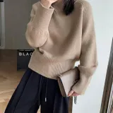 긴팔 니트티 무지 라운드넥 데일리 셔츠 스웨터 베이직 상의