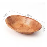 네츄럴 타원형 우드볼(25.5cm) 견과류 앞접시