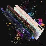 LED 라이트 기계식 게이밍 유선 키보드 마우스 세트