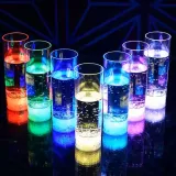 홈파티 붙이는 LED 컵받침 2p세트 술잔코스터 6cm