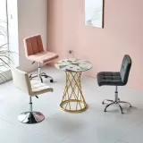 가구산책 세라믹 원형 테이블 골드스틸 600 SD276