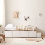 가구산책 수납침대Q 도어형 SET+라텍스탑 매트리스 DN7146