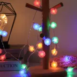 20구 눈송이 가랜드 전구 3m 점멸 믹스컬러 줄조명