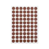 10mm 컬러 원형 스티커 60매(브라운) 설문조사스티커