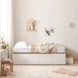 가구산책 대용량 높은수납침대Q 도어형 SET DN7053