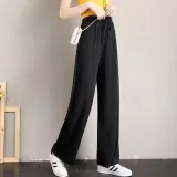 와이드 슬랙스 밴딩 여름 쿨 팬츠 편안한 고무줄 바지