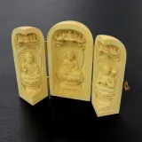 가정용 명상 휴대용 원목 미니 불상