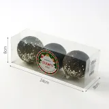 블랙시크 글리터 장식볼 3p(8cm) (파티드레스)