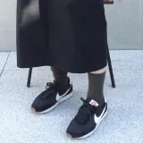 카키 양말 골지 긴목