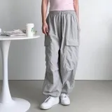 스트링 카고 팬츠 아노락 일자핏 바지 여성