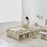 모듈 책장형 수납 침대 SS (C형) (매트리스미포함)
