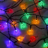 태양광 LED 100구 스노우볼 가랜드전구 루프탑 줄조명