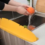 몬스테라 싱크대 물막이 물튐방지 설거지가림막 옐로