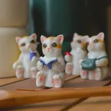 인테리어 소품 장식용 피규어 고양이 미니어처 4개 세트