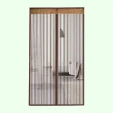 스트라이프 문 모기장(100x210cm)(브라운)