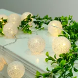 30구 LED 코튼볼 실버전구(점멸有) USB연결