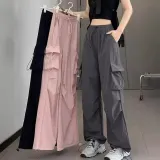 카고 트리플 스트링 와이드 바지 여성 오버 셔링