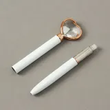 빅하트 유성볼펜(화이트) 1.0mm 검정볼펜
