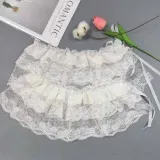 화이트 레이스 랩스커트 여성 여름 치마 하의