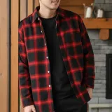 남성 기모 셔츠 2컬러 클래식 긴팔 상의