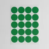 20mm 컬러 원형스티커 12매(그린)/분류스티커