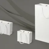심플 무지 가로형 종이 쇼핑백 10p(15x12cm) (화이트)