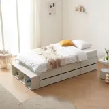 디포랙 무헤드 책장형 서랍 침대 SS (매트리스미포함)
