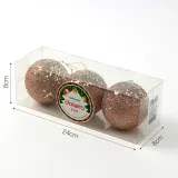 로즈골드 글리터 장식볼 3p(8cm) (파티드레스)