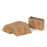심플 무지 가로형 종이 쇼핑백 10p(19x13cm) 크라프트