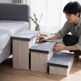 강아지 계단 펫 슬라이드 반려견 수납식 쇼파 침대 오르내리기 보조용품 3단 PE