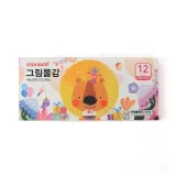모나미 12색 그림물감(핑크) 미술준비물 수채화물감