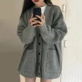 여성 루즈핏 가디건 니트웨어