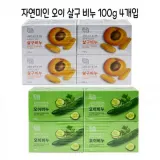 무궁화 자연미인 오이비누 살구비누 100g X 4개입 - D 세수비누 알뜰비누