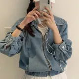 데님 자켓 간절기 지퍼 점퍼 아우터 클래식 데일리룩 스타일