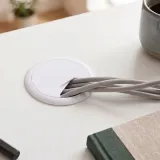 홀캡 전선캡 화이트 53mm 회전형