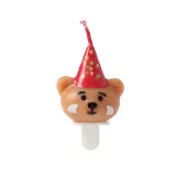 해피니스 고깔곰 생일초 4개입 기념일 케이크 장식초