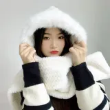 코지데잇 후드 머플러 올인원목도리 퍼목도리