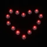 빛나는 파티 LED 볼 풍선 조명 레드 50개 벌룬 라이트
