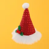 산타모자 머리핀(11cm) 크리스마스 머리삔