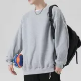 라운드 맨투맨 커플 긴팔 티셔츠 학생 데일리 상의