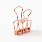 문구존 철제 더블 클립 8개입(2cm) 로즈골드 문서집게
