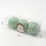 시스루 레이스 장식볼 3p(8cm) (라운드그린)