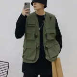 포켓 조끼 시티보이 캐주얼 스포티 의류