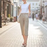 바지 아이스 7부 팬츠 카프리 벤츄리 옆트임 여성