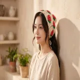 딸기 헤어밴드 헤어스카프 헤어두건 헤어커치프 머리띠