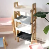 트레이 선반 적층 진열대 수납함 화분받침 화이트 대