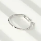 [비쥬홀릭] 실버925 백금도금 모네 큐빅 오픈링 반지